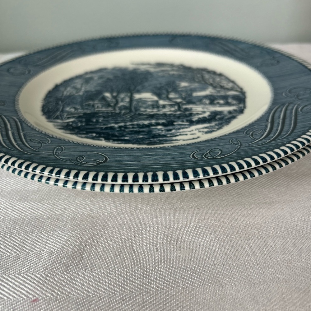 Vintage Currier & Ives Steamboat Saucers set of 2